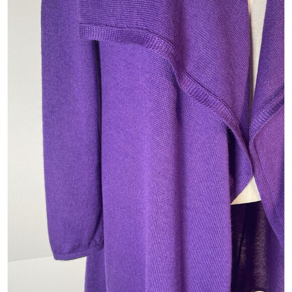 Alpaca International Purple Open Front  Cardigan One Size Peru Sweater Baby Alpa - Picture 4 of 14